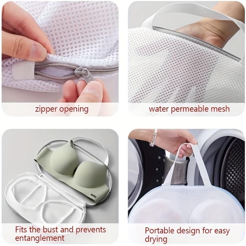 3pcs Bra Washing Bags - Large, Anti-Deformation, Delicate Laundry Bags for Washing Machines | Gray, Blue
