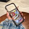 Elegant Cartoon Animal Sticker Phone Case for iPhone 17 Pro and 16 Pro