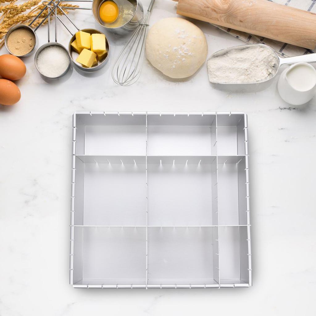 Buy Adjustable Cake Tin Aluminum Square Adjustable Baking Mould at