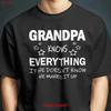The Best Grandpa T Shirt Knows Everything Smartest Grandfather Idea From Grandchildren Honor And Appreciate Him Vintage