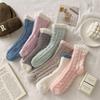 Coral Fleece Socks Long Tube Women's Fleece Thickened Floor Socks Sleep Socks Warm Winter Socks Confinement Socks Medium Tube Socks