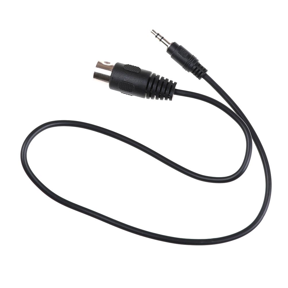 1x DIN 5 Pin Din MIDI Male Plug To 3.5mm Male Stereo Jack Audio Cable 50cm Long