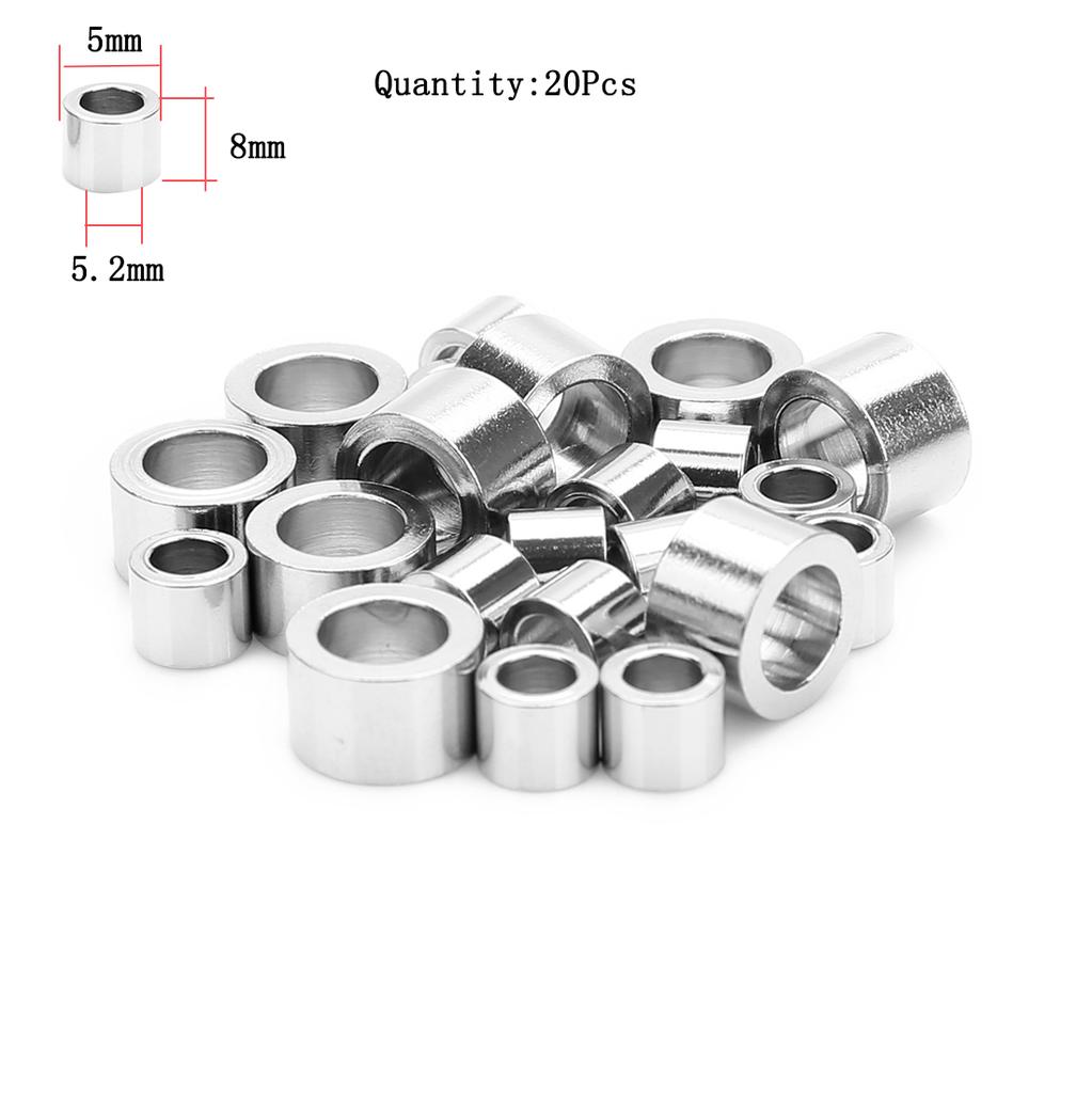 Stainless Steel Beads Square Round Big Hole Loose Spacer Bead For Jewelry Making Charm Bracelets Necklace Finding