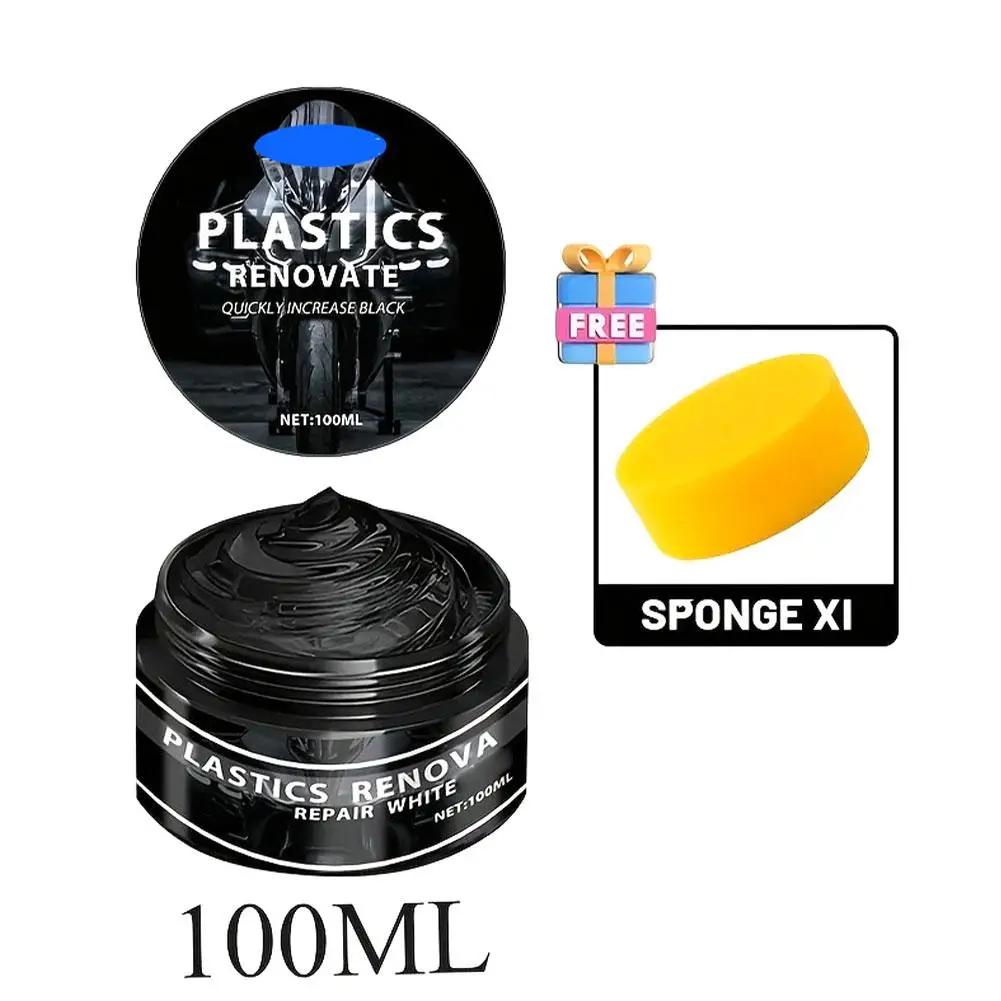 

100ML Anti-UV Quick-Drying Rubber Repair Wax Universal Trim Renovation Fade-Resistant Repair Restorer Motorcycle Car Cream R6L1