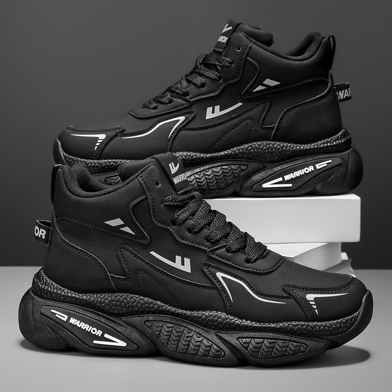 

Мужская обувь осень новая спортивная для бега повседневная обувь с высоким верхом 44 чёрный