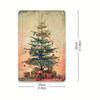 Vintage Metal Tin Wall Art Rustic Home Decor Christmas Tree Sign Indoor Outdoor Garage Bar Gym Man Cave 8x12 Inch