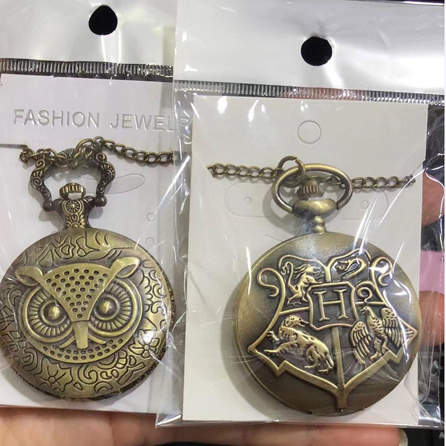 Harry Potter Deathly Hallows Copper Owl Pocket Watch Pendant