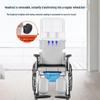 JY Foldable Aluminum Alloy Wheelchair with Commode & Bath Function