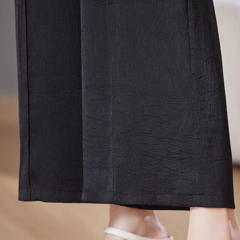 Pasite Mid-Aged Women's Summer Straight Casual Pants