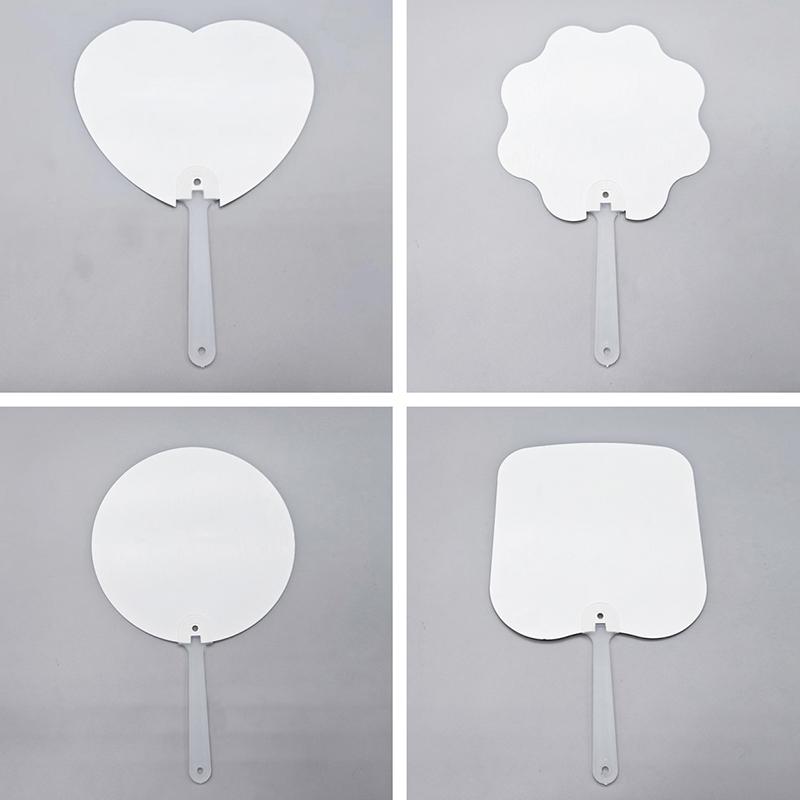 WTEMPO Heat Sublimation Handheld Blank Fans DIY Double-sided Painted Fans for Summer Outdoor Activity Party Decor Fans for Wedding Birthday Christmas