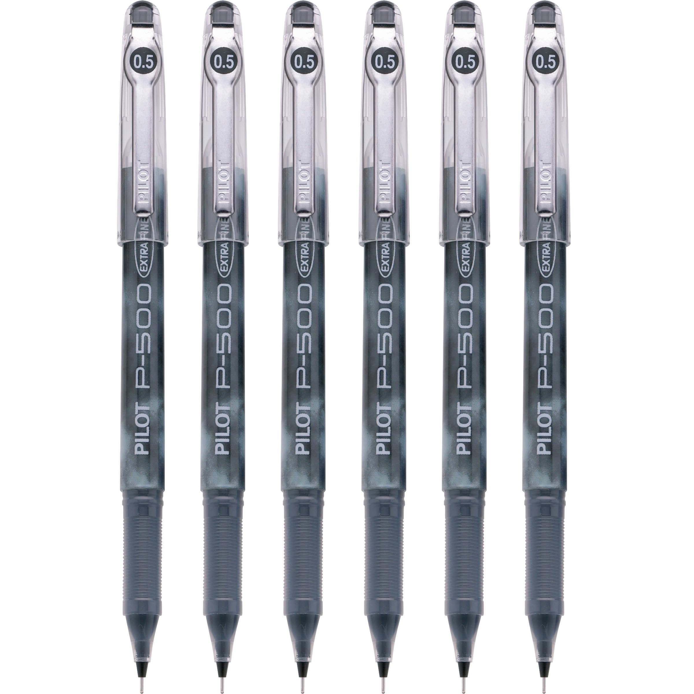 Pilot Precise Gel Ink Ballpoint Extra Fine Black 6 Pens P-500 Pen, Tip, Ink, чёрный
