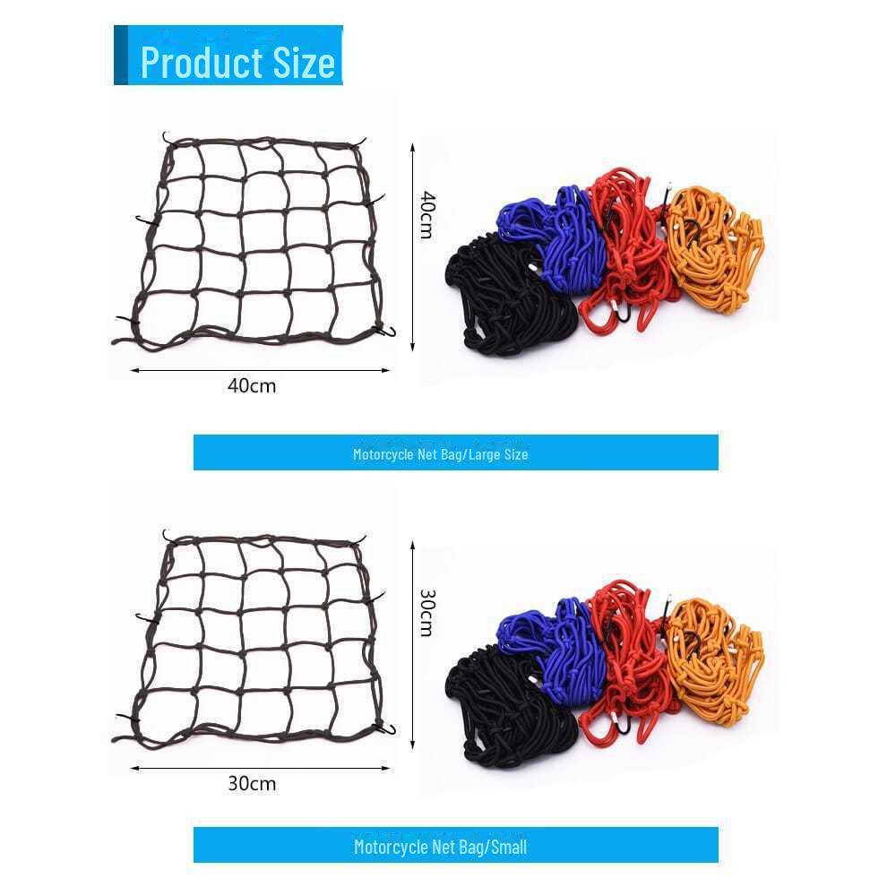 Motorcycle & E-Bike Helmet Storage Net for Luggage & Accessories