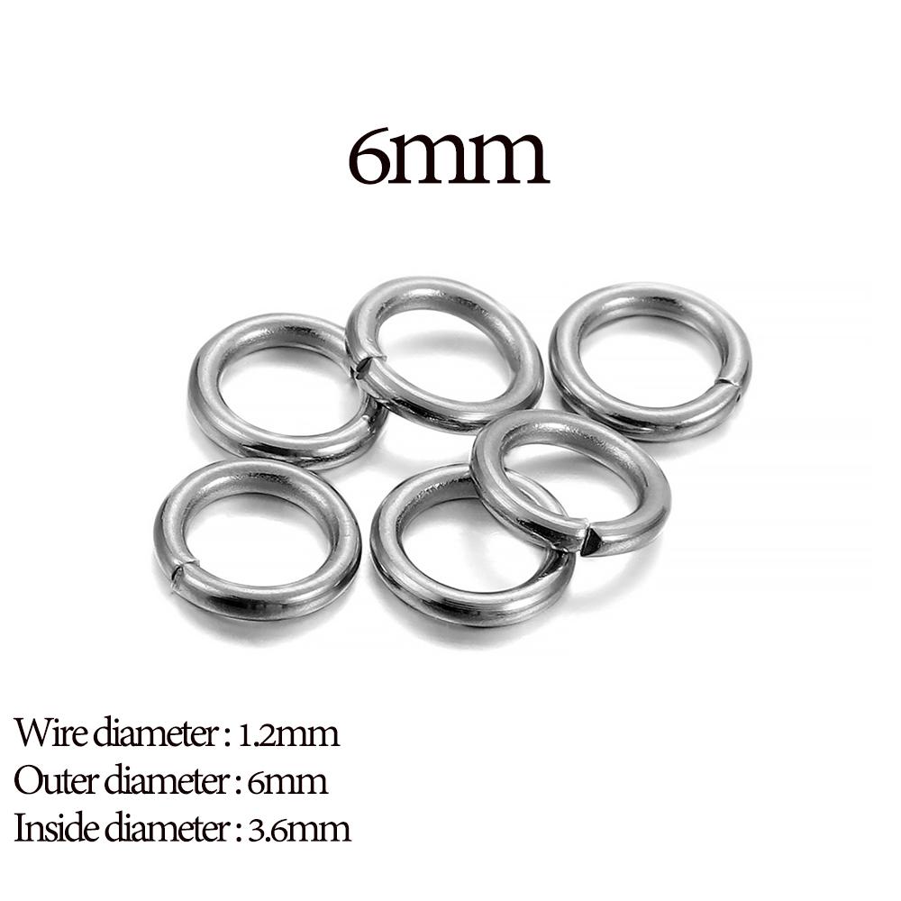 100-200Pcs/Lot Stainless Steel Split Ring Open Jump Rings Connectors For DIY Jewelry Making Findings Connectors Accessories