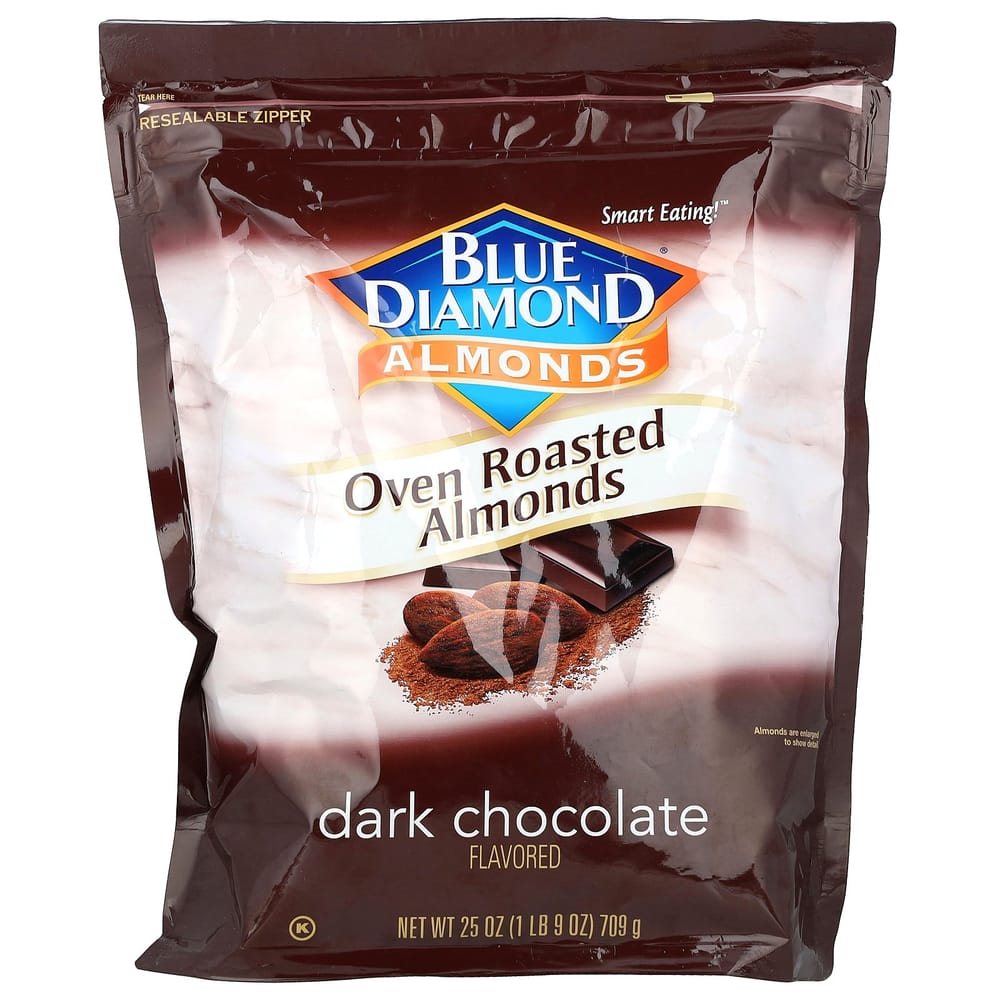 Blue Diamond Oven Roasted Almonds, Dark Chocolate Flavor, 709g (25oz) 709g - 1 ea