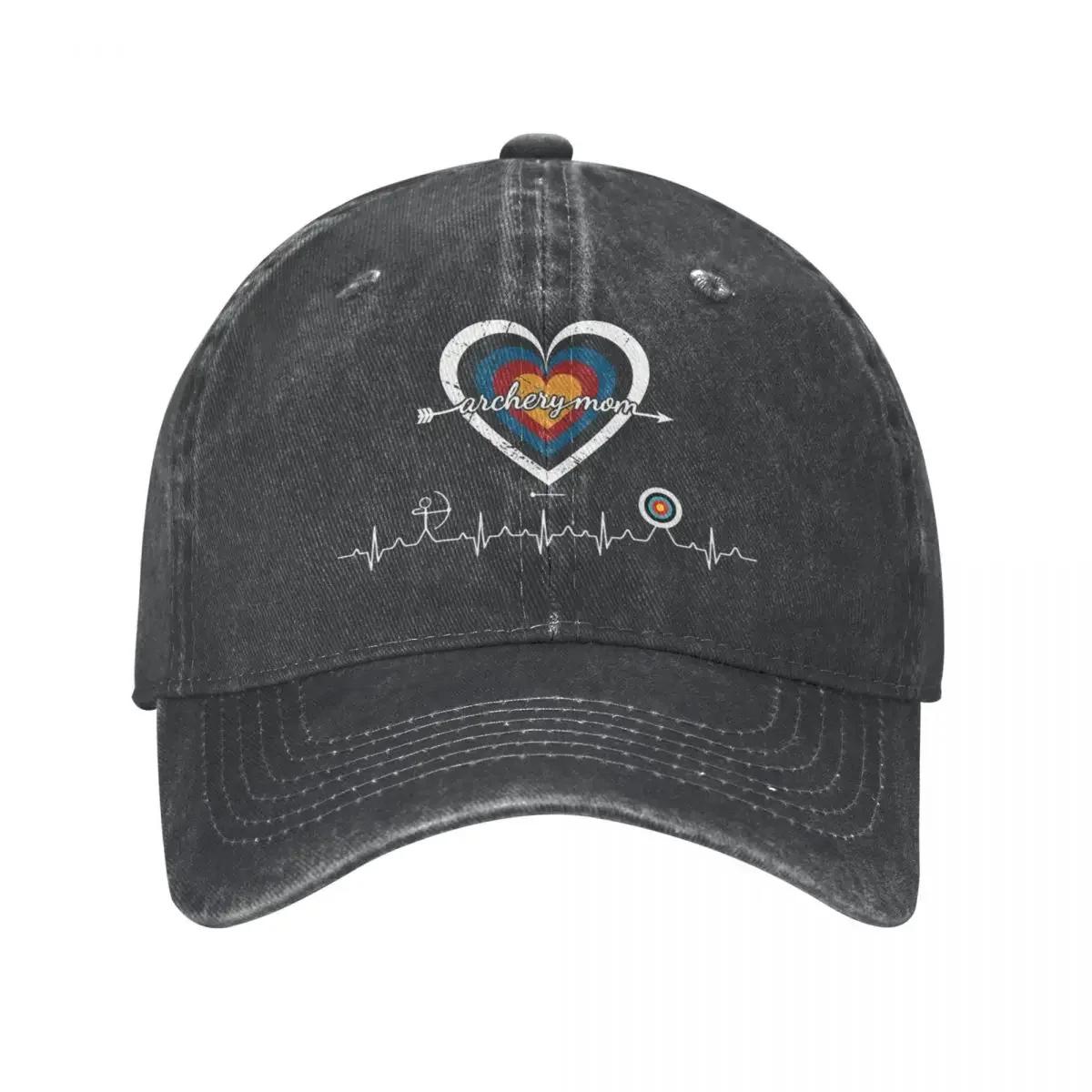 

Модная бейсболка Archery Target Heart для мужчин и женщин, потертая джинсовая потертая шляпа, неструктурированная мягкая шляпа для отдыха на природе Adjustable