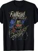 Unisex T-shirt Fallout New Vegas Hunter Game Theme T-Shirt - Retro Wear And Tear Look with Iconic Logo And Hunter B