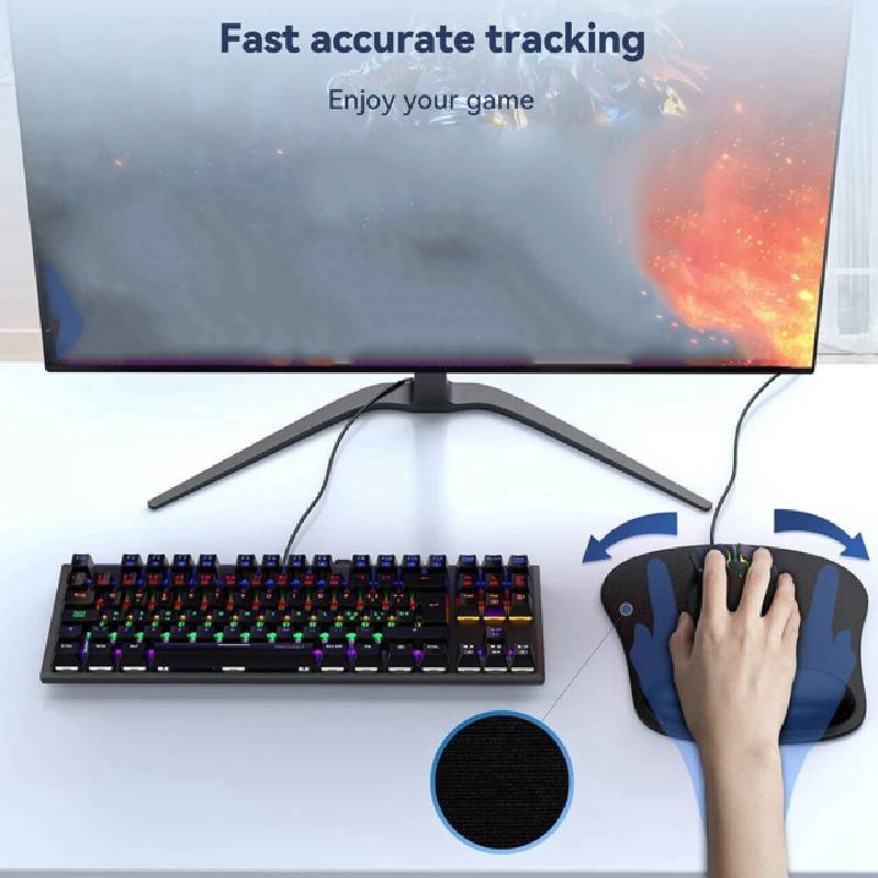 Comfortable Wrist Cushion For Computer Use With Nonslip Base