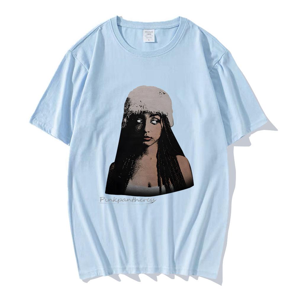 Singer PinkPantheress Tshirt Camisas De Hombre Hip Hop Cotton Comfortable Teeshirt Short Sleeve Summer Women Tshirts Harajuku