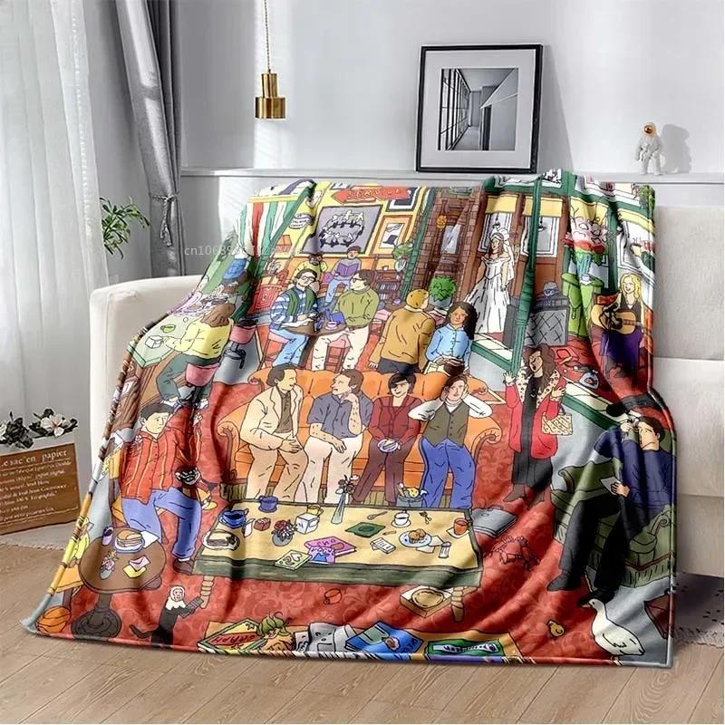 Friends Klassische TV-Serie Decke Charakter Muster Kollektion Flanelldecke Weiche Tagesdecke Sofa Wärmende Abdeckung Weihnachtsgeschenk