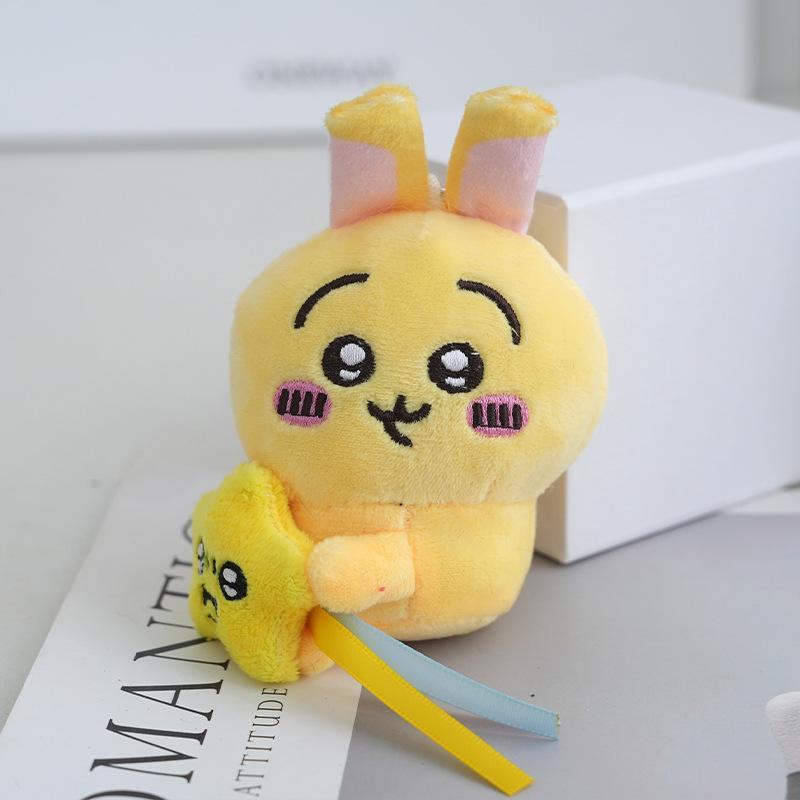 

Charming Yellow Cartoon Bear Keychain Plush Pendant Soft Material Lovely Idea Gift жовтий