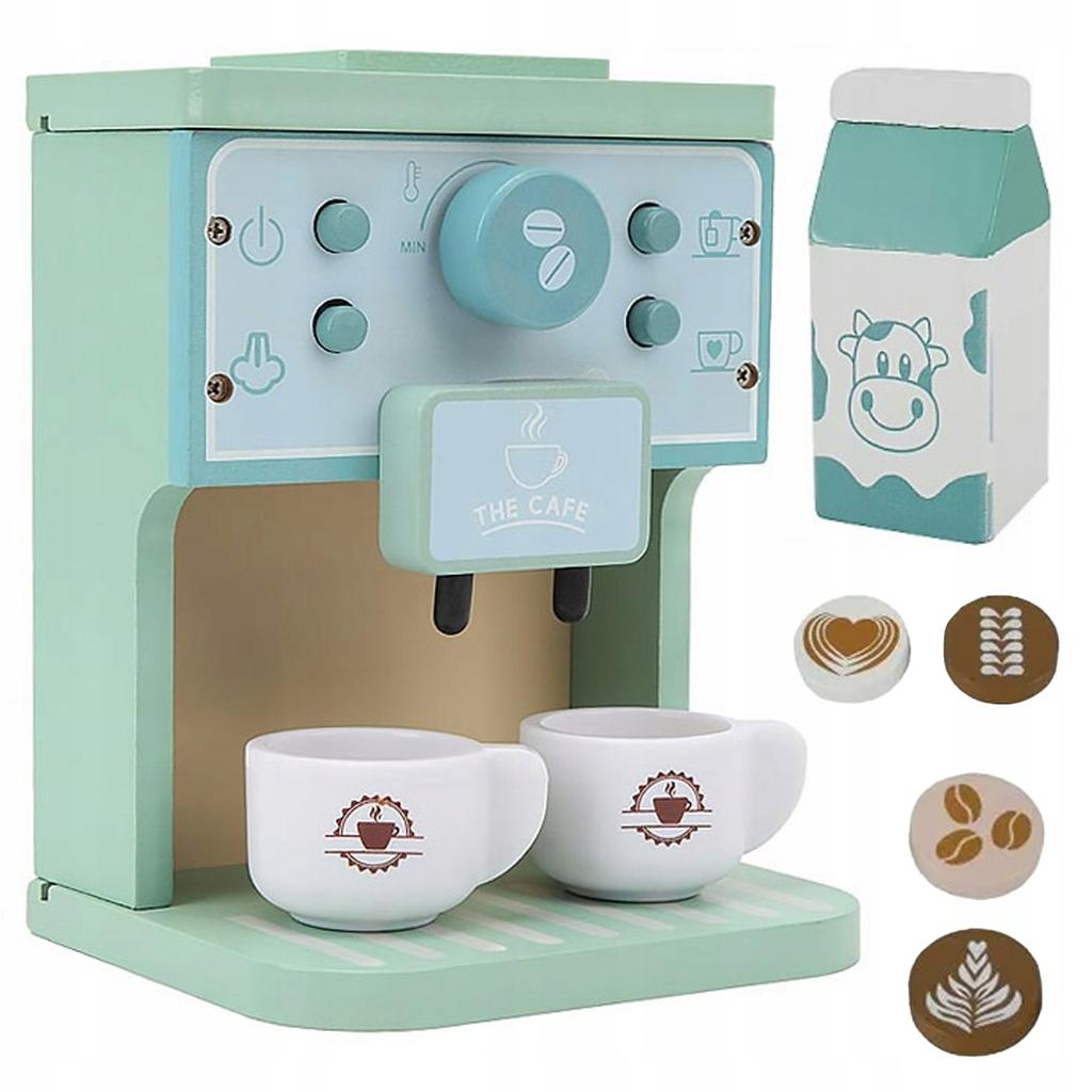 [PACZB] Wooden Pastel Coffee Maker + Accessories Z3409