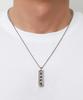 Blancier Bar Tiger Eye Bm261N1262 Gemstone Pendant Tiger Eye Men'S Women'S Necklace