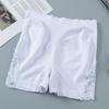 High-Waisted Women's Summer Lace Tummy Control Three-Quarter Shorts - Anti-Exposure, Plus Size, Korean Style.