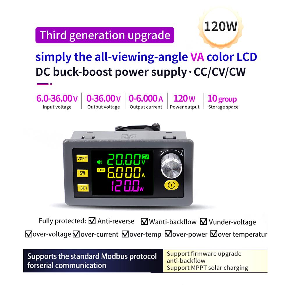 SK120 Numerical Control Lift Voltage DC Voltage Regulator Constant Voltage Constant Current Solar Charging Module Support MPPT