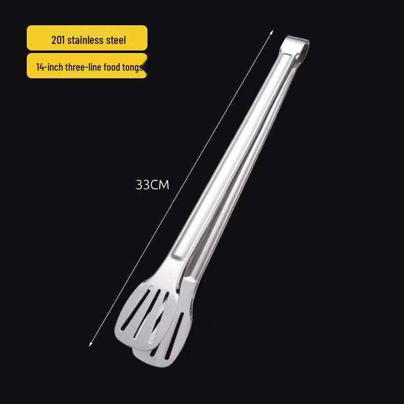 Thickened 304 Stainless Steel Multi-Purpose Tongs: Ideal for Grilling, Bread, and Steak