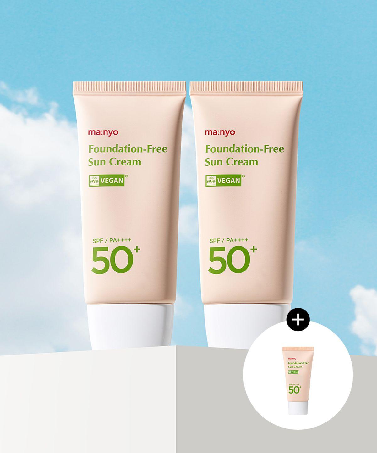 Foundation-free Sunscreen 50ml x 2 (+15ml Miniature Gift)
