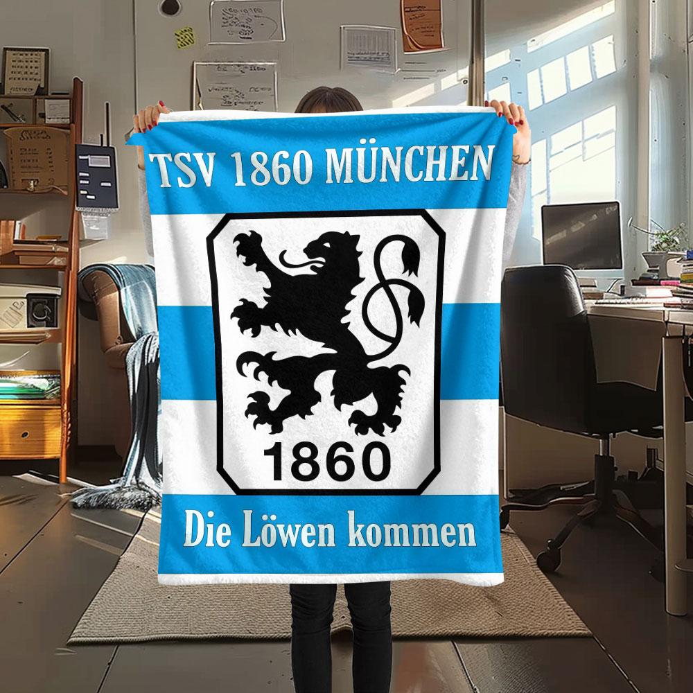 1860 München Logo Decke, Hohe Qualität, Bequem für alle Jahreszeiten, Heimdekoration, Wärme und Komfort 80cm x 120cm