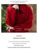 Women's Slim Fit Long Wool Coat with Wide Lapel and Toggle Closure - Double-Faced Woolen Overcoat for Autumn/Winter
