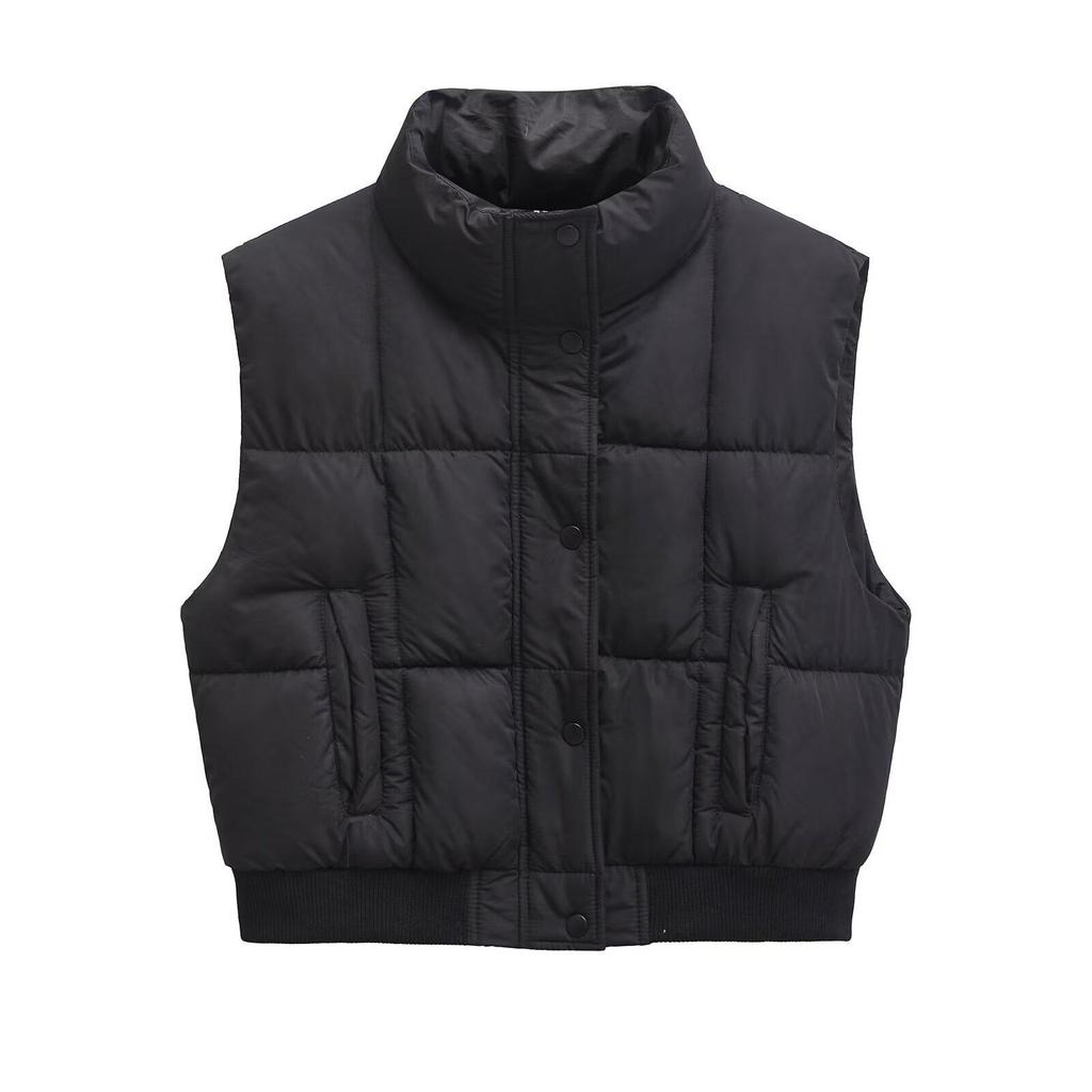2024 Autumn/Winter Women's Fashion Short Cotton-Padded Vest