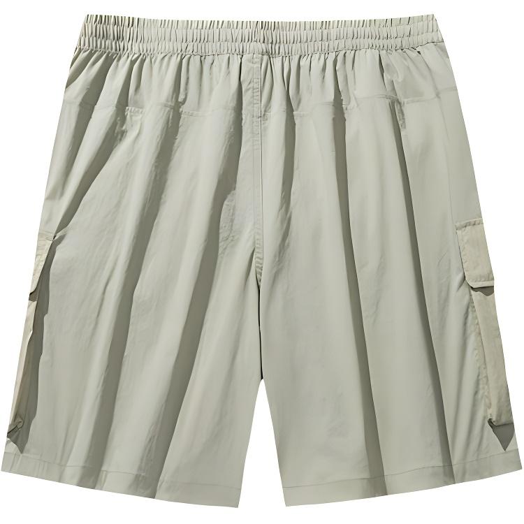 Anta Outdoor Series Casual Simple Solid Color Loose Fit Sports Shorts Men Shorts Floating-Gray 152526505-1
