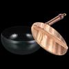 Wu Tuo 24cm Flat Bottom Iron Wok with Wooden Lid