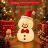 Snowman Silicone Night Light: Rechargeable Bedside Atmosphere Lamp & Festive Desktop Ornament, Perfect for Christmas and Birthday Gifts