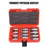 12Pcs 1/2inch Drives Impact Hexagon Bit Socket Wrenches Set Hexagon Wrenches Socket Hexagon Key Socket Set with Storage Case