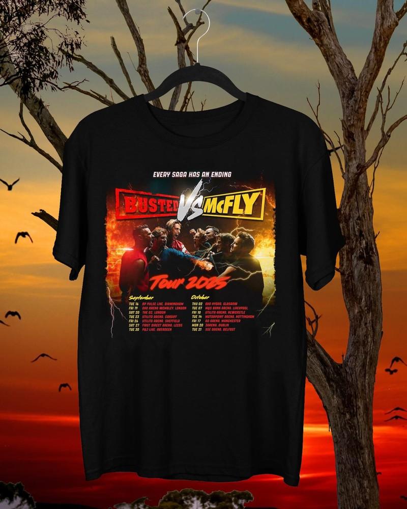 Busted Vs Mcfly Tour 2025 Gift For Fan All Size  T-shirt Unisex T-Shirt XXXXL