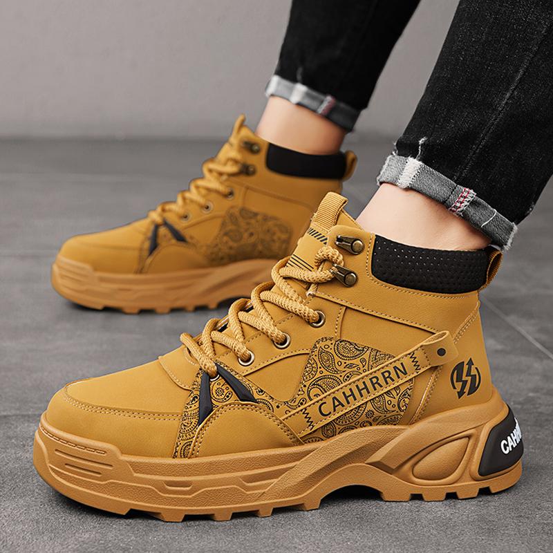 Fashion CYYTL Mens Boots Ankle Cowboy Combat Winter Tactical Leather Motorcycle Chelsea Casual Shoes Work Outdoor Hiking Designer Luxury