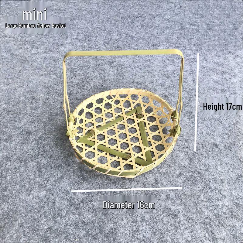 Hand-Woven Bamboo Fruit & Snack Basket Set