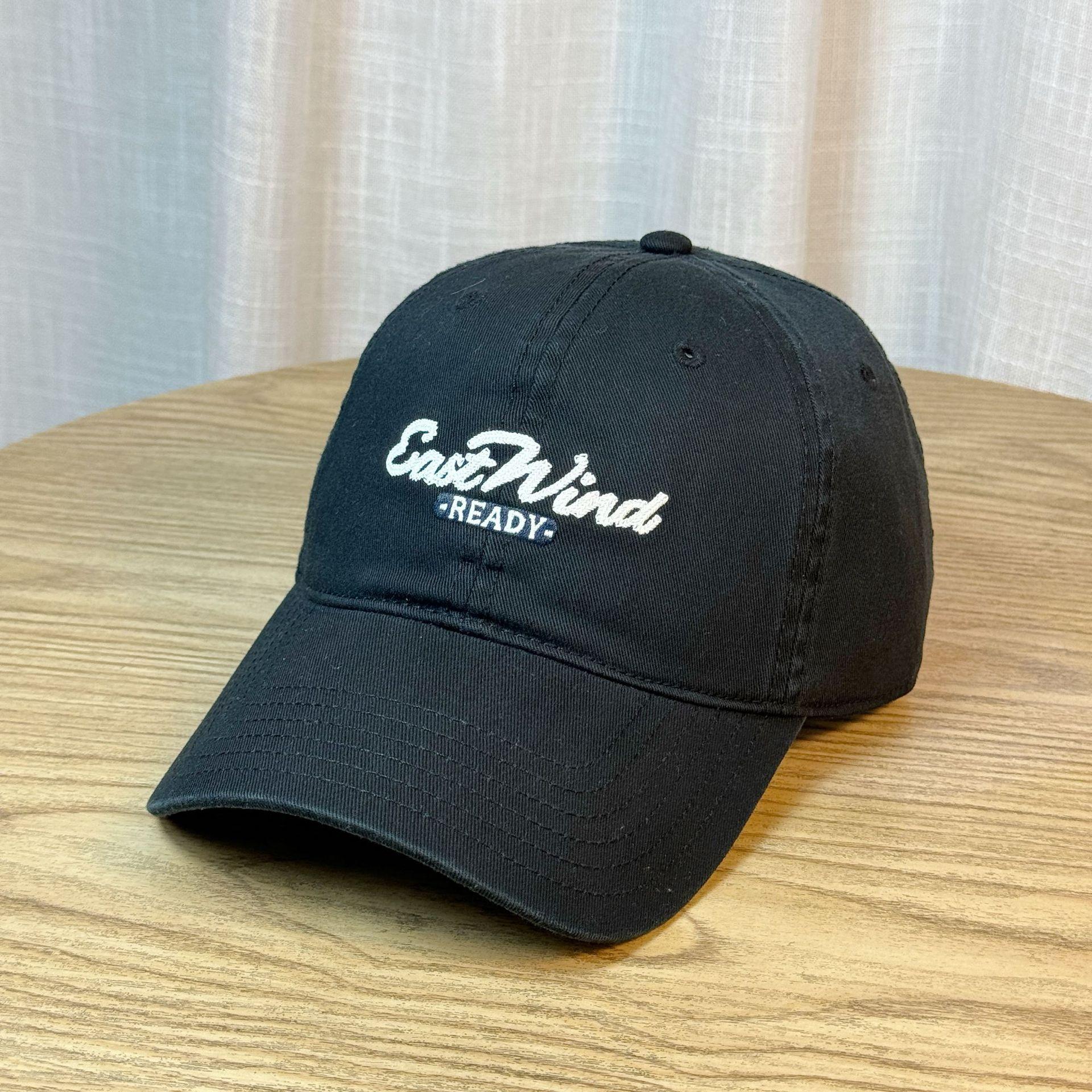 

Korean-style simple and versatile large-head circumference embroidered letter baseball cap for women, spring and summer wide-brimmed cap that makes Adult54-60Adjustable чёрный