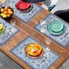 Blumenmuster Boho Platzset Vintage Platzsets Rustikale Bauernhaus Tischsets für Party Küche Esstisch Außenbereich Innenbereich Dekoration
