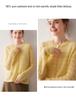 2025 A/W Women's Round Neck Wave Pattern 100% Cashmere Cardigan Sweater