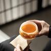 Wang Wenke Mutton Fat Jade Ceramic Dragon Zen Teacup