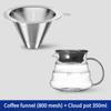800 mesh kávový filtr z nerezové oceli s dvojitou vrstvou, kávový trychtýř, domácí filtr, bezpapírová sada ručních kávových zařízení
