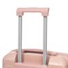 14"/19" 2-Piece ABS Spinner Suitcase Set with Combination Lock & 14" Cosmetic Bag (Pink)