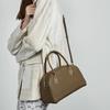 Leather Bowling Bag Women'S Summer Women'S Bag Simple Shoulder Bag Casual Commuter Hand Carry Oblique