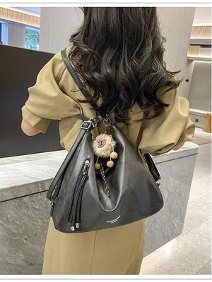 Versatile Retro Women's Backpack: Large Capacity, Fashionable, Multifunctional Crossbody & Shoulder Bag