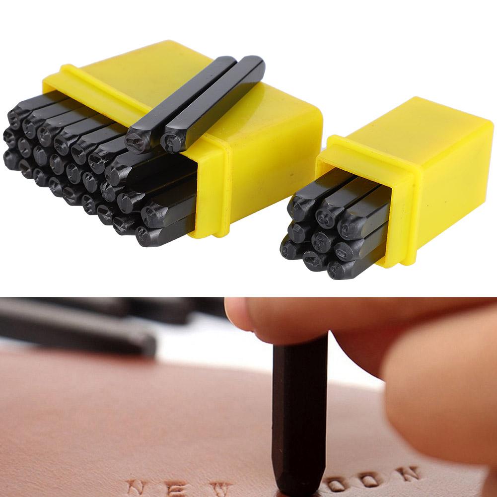 36Pcs Stamping Punch Tool Number(0‑9) Letter (A‑Z‑&) High Carbon Steel 2Pcs Box