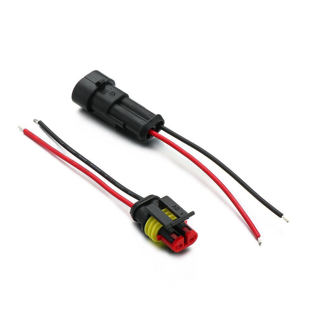 5/10Kit New Sealed With Cable 12V 2Pin Automotive Connectors Electrical Wire Male and Female Plug